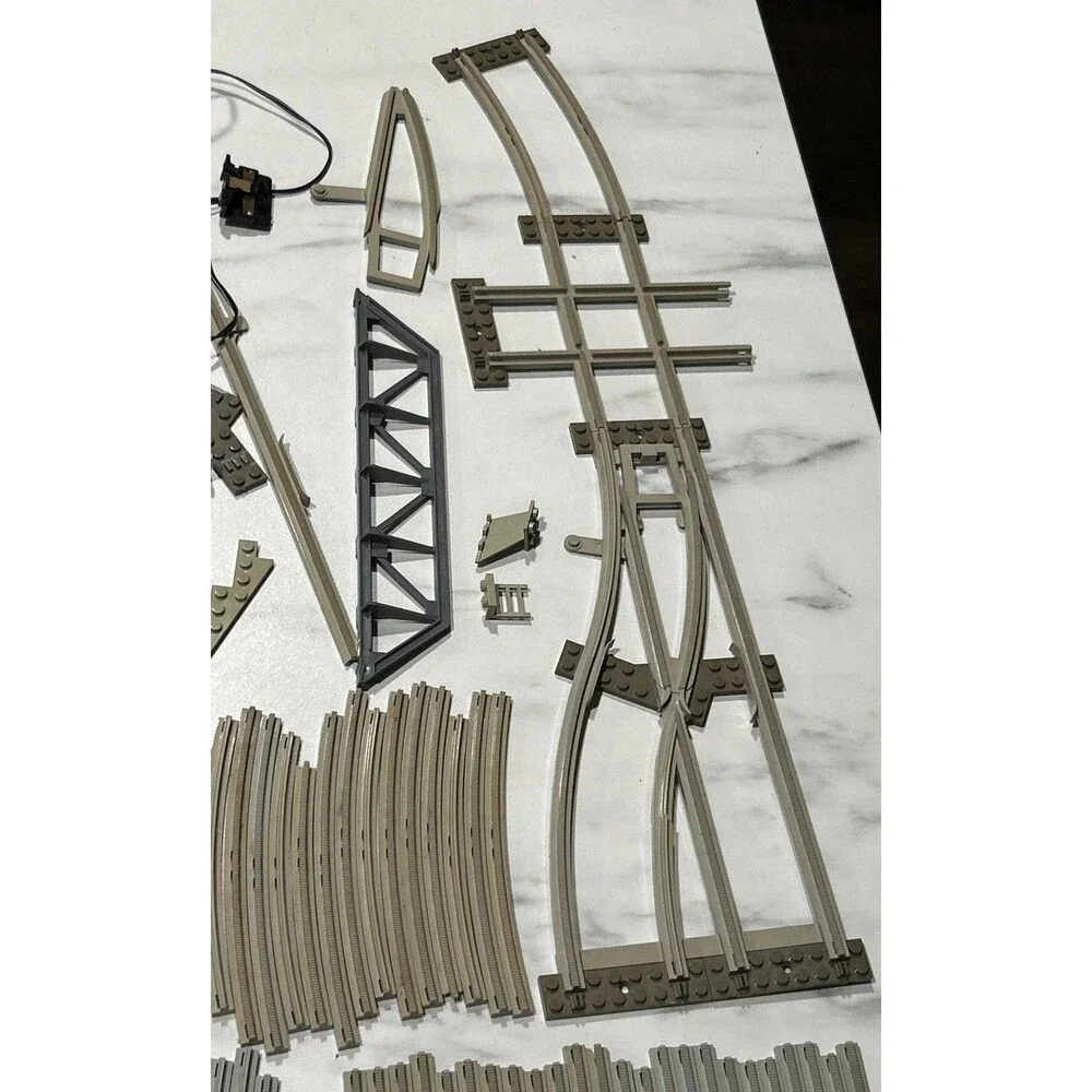 Vintage Lego Train Tracks 1980 Battery Control Parts Lot Of 200 Pieces Nice Add